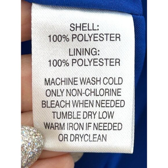 Ann Taylor Loft Petites Dress 2P Blue Black Leopard Print Ombré Mini Fit Flare - Picture 8 of 10